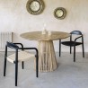 Lot de 2 chaises avec accoudoir en eucalyptus noir et naturel KosyForm
