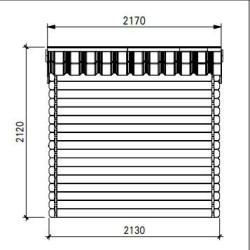 Abri deAbri de Jardin Habrita Dublin en bois massif 5,70 m2 avec toit plaques ondulées