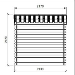 Abri de Jardin Habrita Dublin en bois massif 5,32 m2 avec toit plaques ondulées