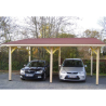 Einwandiger Holzcarport 22m2 mit Habrita-Dach