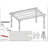 Wooden carport without roof 304x502 Delahaye 15 m2
