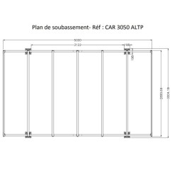 Cochera Techo Plano 14.70m2 en aluminio y policarbonato Habrita