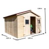 Garden shed in Brut Wood Habrita 9 m²