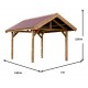 Wooden Carport 18m2 with Habrita Roof