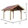 Holzcarport 18m2 mit Habrita Dach