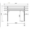Wooden Carport 18m2 with Habrita Roof