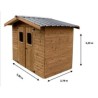 Garden Shed Wood Thermo Habrita 7,81 m2 with Steel Roof