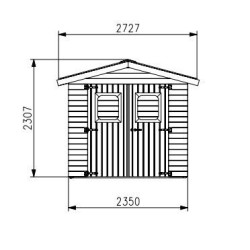 Garden Shed Wood Thermo Habrita 7,81 m2 with Steel Roof