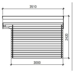 Casetta da giardino Habrita in legno massello di Douglas 17,20 m2 con Bucher