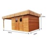 Gartenhaus Habrita Thizy aus thermobehandeltem Holz 11,53 m2 mit Stahldach