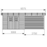 Gartenhaus Habrita Thizy aus thermobehandeltem Holz 11,53 m2 mit Stahldach