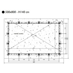 Piscina Madera Ubbink Linea 500x800 H140 Liner Azul