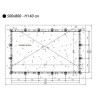 Piscina Legno Ubbink Linea 500x800 H140 Fodera Blu