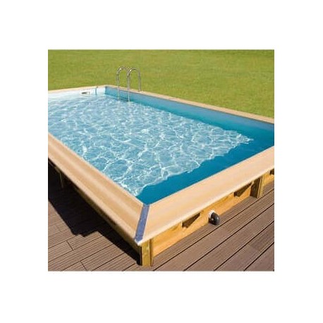 Piscine Bois Ubbink Linea 350x650 H150 Liner Bleu