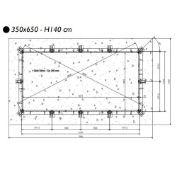 Piscine Bois Ubbink Linea 350x650 H150 Liner Bleu