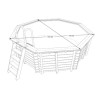 PoolHolz Ubbink Océa 510 H120 Liner Blau