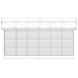 Garaje de madera maciza Habrita 21,7m2 con tablones de 42 mm