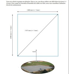 Garaje de madera maciza Habrita 21,7m2 con tablones de 42 mm