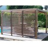 Pérgola Bioclimática Orientable Cuchillas 11 m2 y Disyuntor de Vista Lateral 3 m