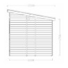 Abri de jardin Habrita bois massif 6.60 m2 avec toit plat ondulés