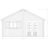 Abri de jardin Habrita bois massif 25m2 avec toit double pente