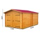 Solid wood garage Habrita 21m2 with planks 28mm