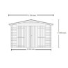 Garagem de madeira maciça Habrita 21m2 com pranchas 28mm