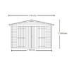 Solid wood garage Habrita 21m2 with planks 28mm