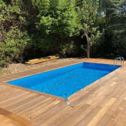 Piscina Legno Ubbink Linea 500x1100 H140cm Fodera Beige sabbia