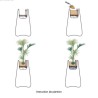 Topf Adan Vondom Medium Modell Anthrazit mit Tank