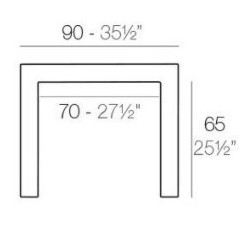  Jut Mesa 90 Table high Vondom grey