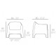 Lot de 4 Fauteuils Lounge Solid Vondom blanc