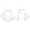 Lot de 4 Fauteuils Lounge Solid Vondom blanc
