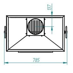 BarBecue Ferlux para pose o ladrillos refractarios y acero con hotte