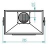 BarBecue Ferlux para pose o ladrillos refractarios y acero con hotte