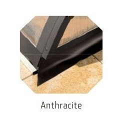 Poolüberdachung aus anthrazitfarbenem Aluminium 332 x 642 x 115