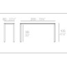 Telaio tavolo alto Alluminio Vondom 140x60x105 nero