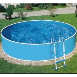 Piscina Azuro Round Grafite-branco 360x120