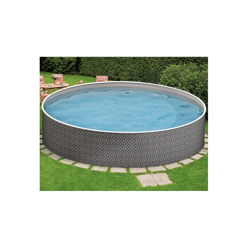 Swimming pool Azuro Round Graphite-white 360x120 Swimming pool Azuro Round Graphite-white 360x120