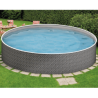 Swimming pool Azuro Round Graphite-white 360x120