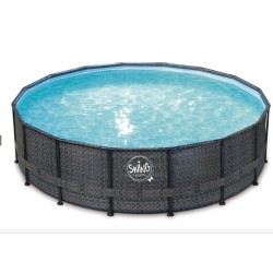 Piscina Swing Elite Round Design ratán 427x107