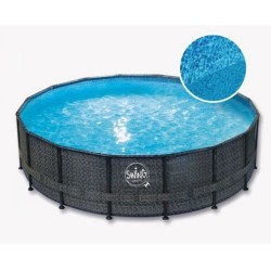 Piscina Swing Elite Round Design ratán 427x107