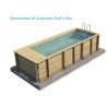 Urban Pool Procopi wooden 600 x 250 x H 133 Automatic Coverage