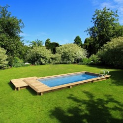 Piscina urbana Procopi madera 600 x 250 x H 133 cubierta automática con tronco