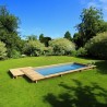 Piscina urbana Procopi madera 600 x 250 x H 133 cubierta automática con tronco