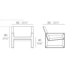 Salon de jardin Frame Vondom blanc