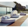 Transat Bain de Soleil Vondom Rond Vela Daybed Dossier Inclinable Silvertex Blanc