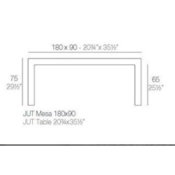  Jut cinza de empuxo alta Mesa 90 tabela