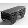 4 Vondom Voxel Sonnenliegen mit 4 Couchtischen