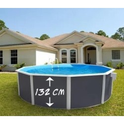GRE Oval Pool White Fiji 500×300x120 with sand filter